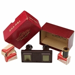 Vintage Tru-Vue Stereoscope in Original Box w/Four (4) Bobby Jones Films