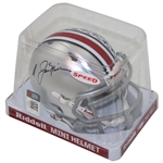 Jack Nicklaus Signed Ohio State Buckeyes Official Riddell Mini Helmet in Case JSA ALOA