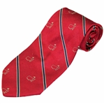 Augusta National Golf Club Red w/Thin Navy & Gold Stripes Masters Necktie