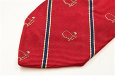 Augusta National Golf Club Red w/Thin Navy & Gold Stripes Masters Necktie