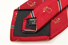 Augusta National Golf Club Red w/Thin Navy & Gold Stripes Masters Necktie