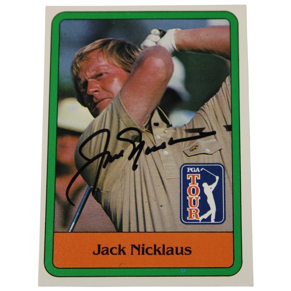 Jack Nicklaus Signed 1981 Donruss Golf Rookie Card #13 JSA ALOA