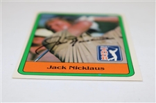 Jack Nicklaus Signed 1981 Donruss Golf Rookie Card #13 JSA ALOA