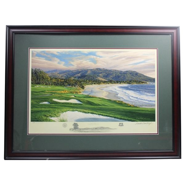 2010 US Open Pebble Beach 9th Hole LTD ED Print #539/1250 By Artist Linda Hartough w/Certificate