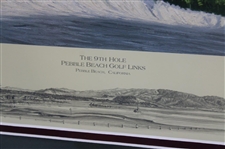 2010 US Open Pebble Beach 9th Hole LTD ED Print #539/1250 By Artist Linda Hartough w/Certificate