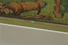 1925 Perils Of Early Golf Silence at The Tee Print Signed by Artist Duff