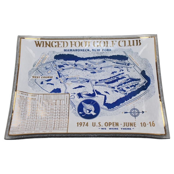 1974 US Open at Winged Foot Golf Club Course Map Tray/Dish