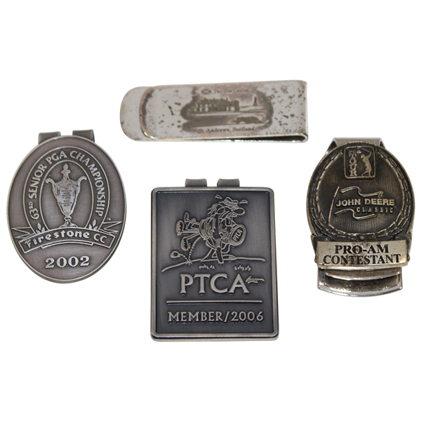 John Deere Pro Am, 2002 Senior PGA. 2006 PTCA & The Old Course St. Andrews Money Clips
