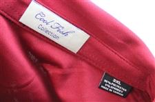 John Daly Signed Dark Red Cool Fish Collared Shirt with Sponsors JSA ALOA