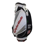 Jessica Korda Personal Used TaylorMade Full Size White w/Gray & Red Tour R11 Bag w/Shamrock
