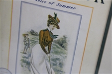 Burr, Genette A. – The Delineator, Publication, July 1900 Original Cover Of A Lady Golfer With A Club And Her Caddie Titled “In Guise Of Summer” -Framed 