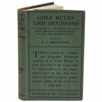 1924 Second Edition Golf Rules And Decisions  By F. S. Shenstone