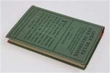 1924 Second Edition 'Golf Rules And Decisions'  By F. S. Shenstone