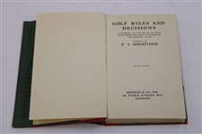 1924 Second Edition 'Golf Rules And Decisions'  By F. S. Shenstone