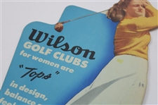 c.1940's Babe Zaharias Wilson 'Golf Clubs For Women' Standup Cardboard Point of Sale Display
