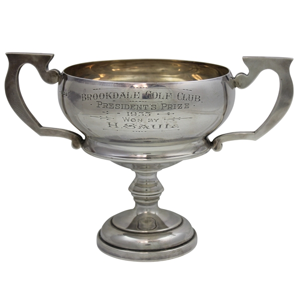 1933 Brookdale Golf Club Presidents Prize Trophy Won By H. Saul 