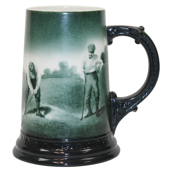 Pre-1906 Lenox Green Painted Golf Scene Stein/Mug