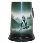 Pre-1906 Lenox Green Painted Golf Scene Stein/Mug