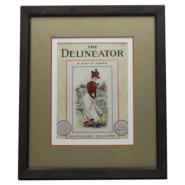 1900 The Delineator Magazine Golf Theme Cover - Framed