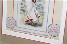 1900 The Delineator Magazine Golf Theme Cover - Framed