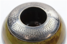 Royal Doulton Kingsware Match Holder with Sterling Silver Top Striker