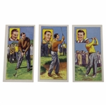 Ben Hogan, Henry Cotton & Peter Thomson 1959 Top Flight Stars Cards - No. 3, No. 15 & No. 16
