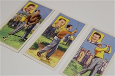 Ben Hogan, Henry Cotton & Peter Thomson 1959 Top Flight Stars Cards - No. 3, No. 15 & No. 16