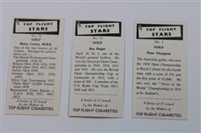 Ben Hogan, Henry Cotton & Peter Thomson 1959 Top Flight Stars Cards - No. 3, No. 15 & No. 16