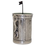1920's Art Deco Silverplate Golf Bag Cigarette Holder - Derby S.P. Co. International S. Co.