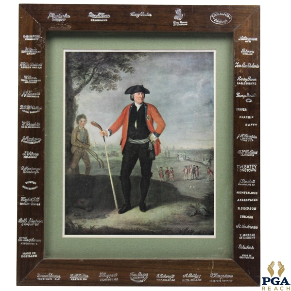 Red Coat Golfer w/Club Maker Stampings On RMS Queen Mary