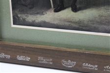 Red Coat Golfer w/Club Maker Stampings On RMS Queen Mary