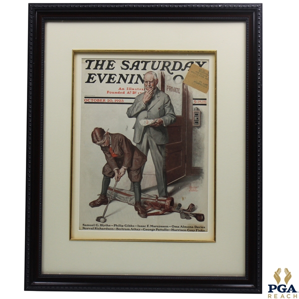 1923 The Saturday Evening Volume 196, No. 16 Magazine Cover - Framed