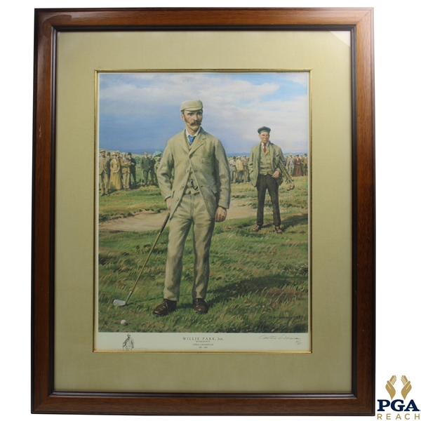 Willie Park Jr. LTD ED 146/350 1989 Print Signed by Artist Arthur Weaver - Framed