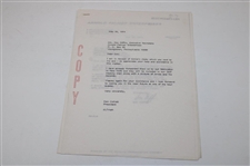 1974 Letters Between The World Golf Hall of Fame & Arnold Palmer Enterprises About Receiving Palmer's Clubs