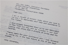 1974 Letters Between The World Golf Hall of Fame & Arnold Palmer Enterprises About Receiving Palmer's Clubs