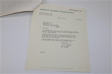 1974 Letters Between The World Golf Hall of Fame & Arnold Palmer Enterprises About Receiving Palmer's Clubs