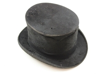 Vintage Glasgow Carswell The Hatter City Black Top Hat