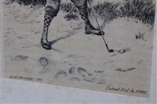 1894 In The Sand Bunker Etching for Etonic 