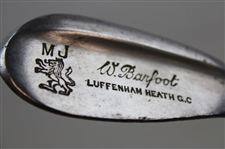Lot of Five Hickory Shaft Clubs Including Mid Iron, Mashie, 7 Iron, 8 Niblick & Maxwell Mashie