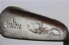 Lot of Five Hickory Shaft Clubs Including Mid Iron, Mashie, 7 Iron, 8 Niblick & Maxwell Mashie