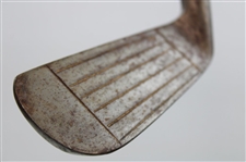 Lot of Five Hickory Shaft Clubs Including Mid Iron, Mashie, 7 Iron, 8 Niblick & Maxwell Mashie
