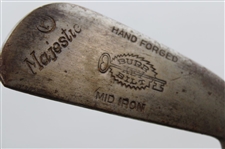 Lot of Five Hickory Shaft Clubs Including Mid Iron, Mashie, 7 Iron, 8 Niblick & Maxwell Mashie