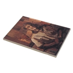Marquetry Portrait of Ben Crenshaw Ceramic Tile by Tony Jacklin - WGHoF Collection