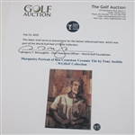 Marquetry Portrait of Ben Crenshaw Ceramic Tile by Tony Jacklin - WGHoF Collection