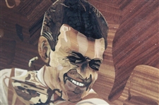 Marquetry Portrait of Self Portrait Framed Print by Tony Jacklin - WGHoF Collection
