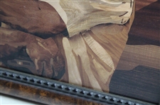 Marquetry Portrait of Self Portrait Framed Print by Tony Jacklin - WGHoF Collection
