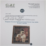 Marquetry Portrait of Self Portrait Framed Print by Tony Jacklin - WGHoF Collection