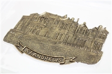 St. Andrews Clubhouse Porcelain Wall Dish By Artist Bill Waugh