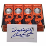 JC Penny Bruce Crampton Championship Golf Ball Box W/O Lid W/ Balls & Signed Cut Card JSA ALOA