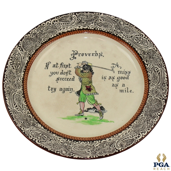 Royal Doulton Proverbs If at First Youd Dont Succeed Try Again. Ceramic Plate